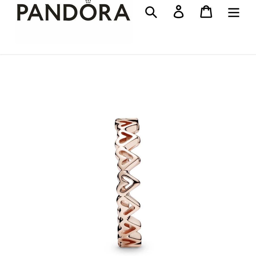Pandora Freehand Hearts Ring